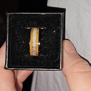 Whiskey Barrel Ring Mens Wedding Band - Deer Antler Ring & Bourbon Barre…